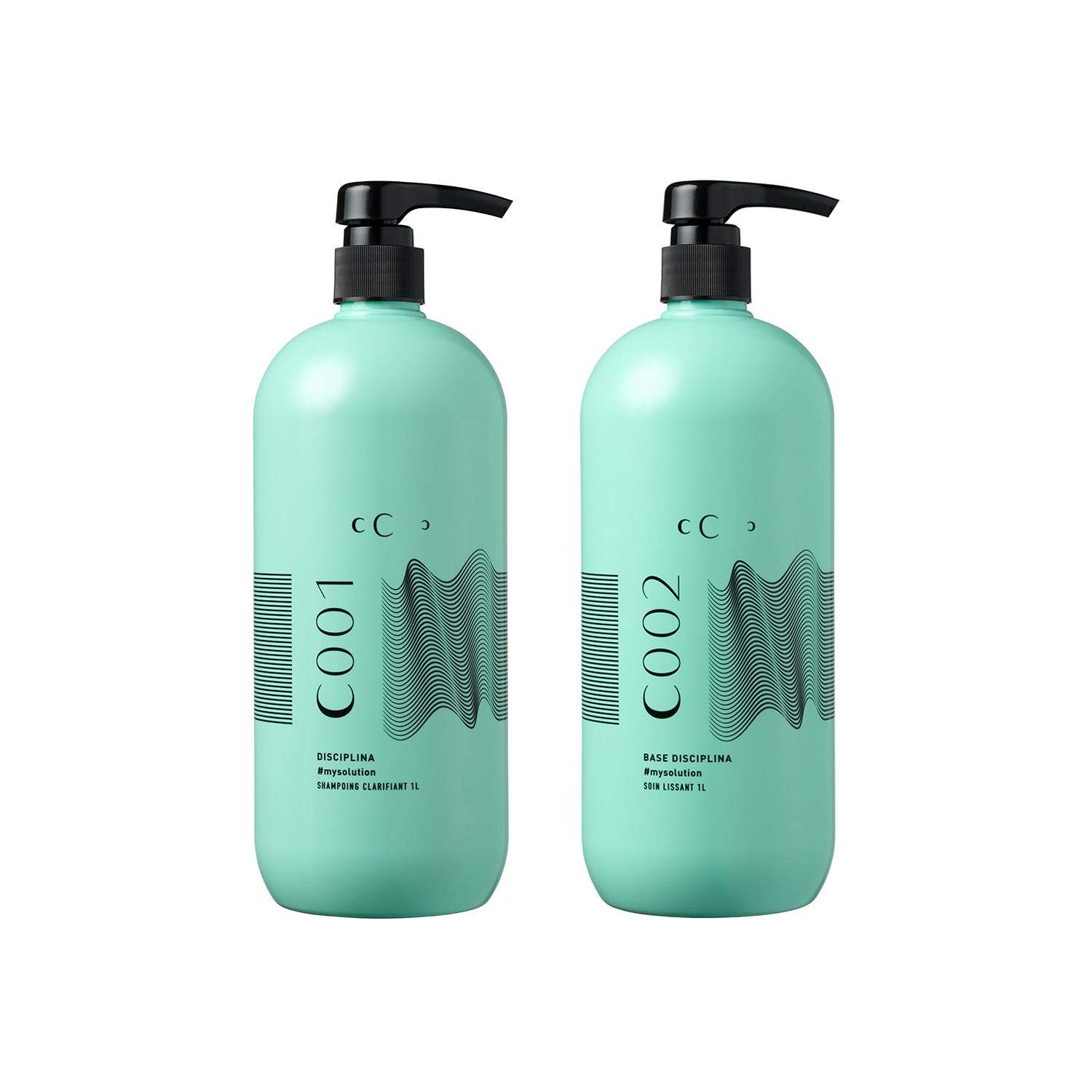 CUBA CHANCE SOIN Disciplina Frizz Control hair care kit with 2x1L bottles for smoothing and frizz reduction.