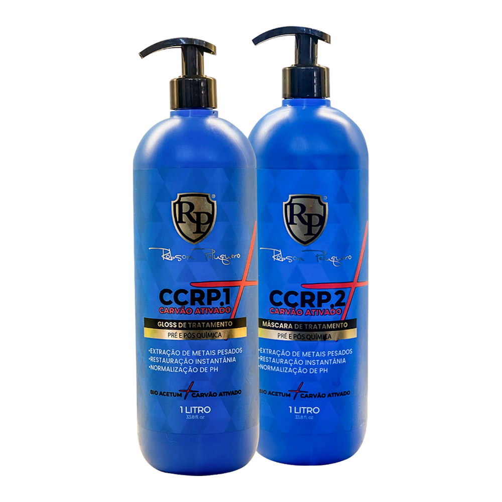 ROBSON PELUQUERO KIT CCRP PLUS CHARBON ACTIF 2 X 1L