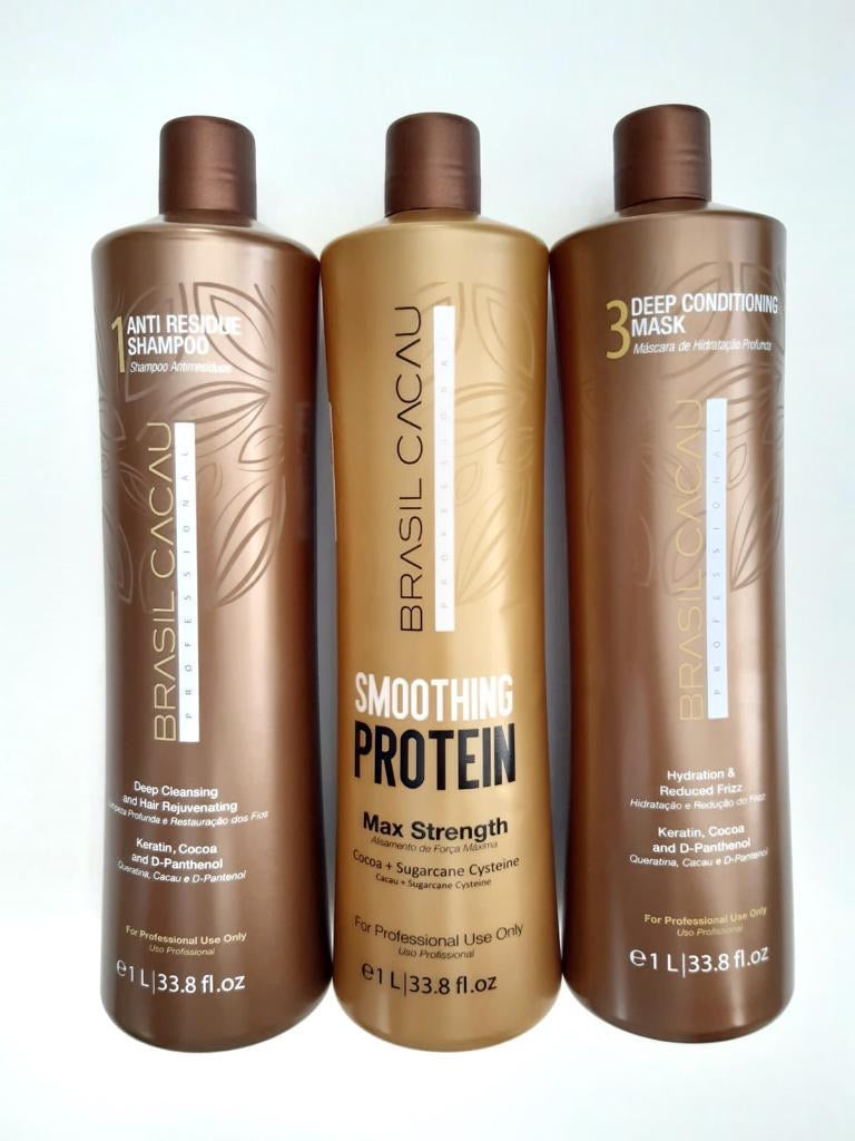 CADIVEU LISSAGE BRESILIEN SMOOTHING PROTEIN BRASIL CACAU 3*1L